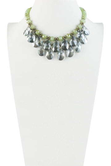 Female Crystal Water Drop Choker Necklace
