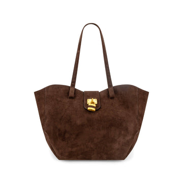 Harper Lock Suede Tote Bag
