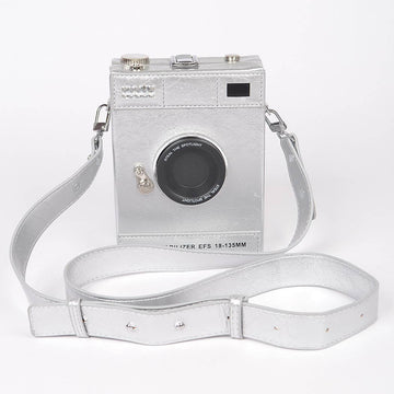 Faux Leather Camera Novelty Crossbody Sling Bag