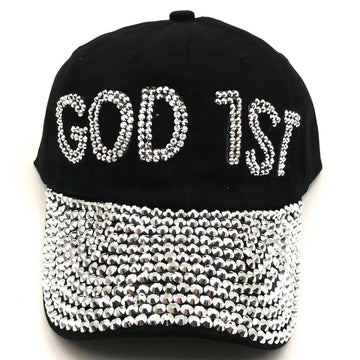 GOD 1st Rhinestone Cap Hat
