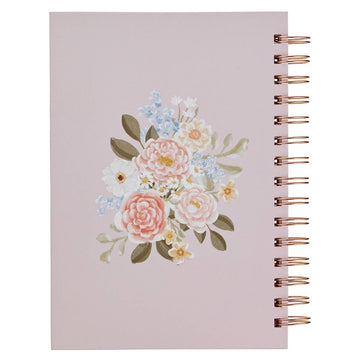 Journal Wirebound Pink Floral Strength & Dignity Prov. 31:25