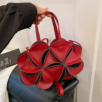 Red Flower Handbag Crossbody Bag