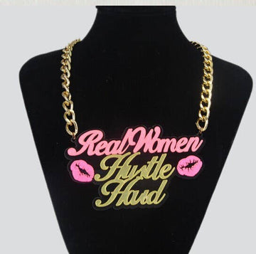 Real Women Acrylic Chain Necklace