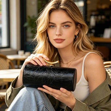 Vegan Patent Leather Case Bag