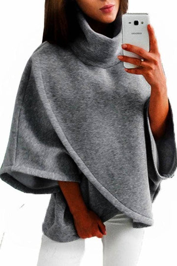 Women's Turtleneck Poncho – Cozy Warm Outerwear